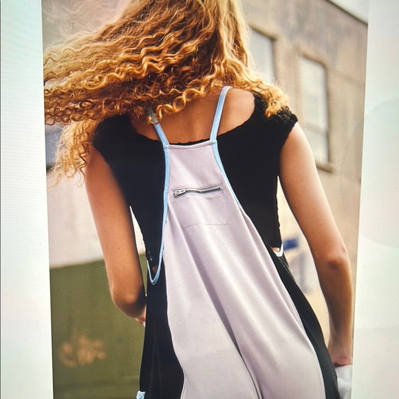 Free People Hot Shot Onesie- Rainbow Combo / Colorblock Jumpsuit - Picture 3 of 10
